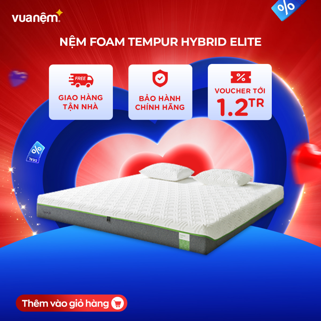 Nệm Foam Tempur Hybrid Elite