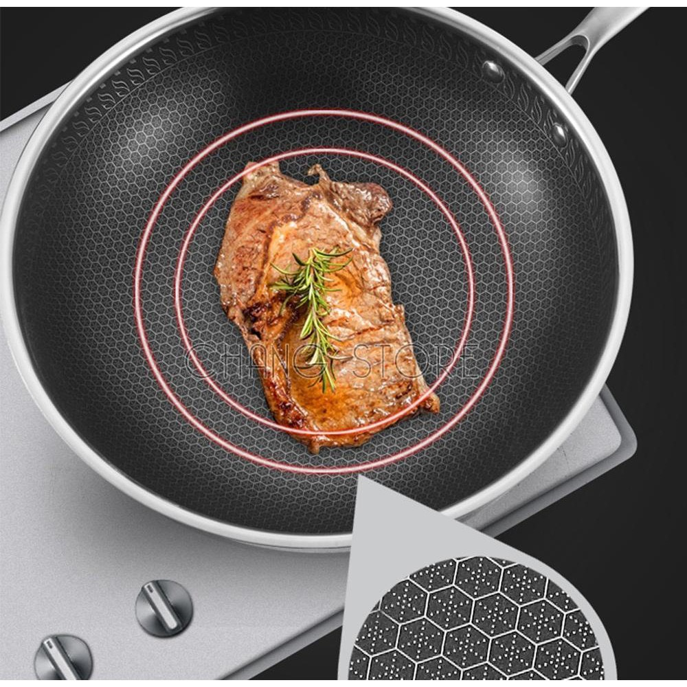 Chảo chống dính vân đá tổ ong dùng cho mọi loại bếp