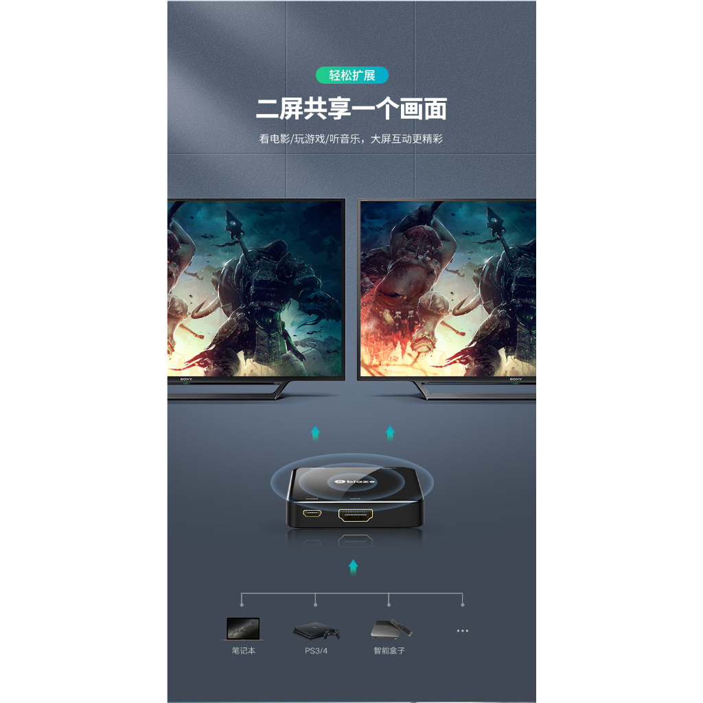 Bộ chia HDMI từ 1 ra 2 - Thương hiệu cao cấp Biaze