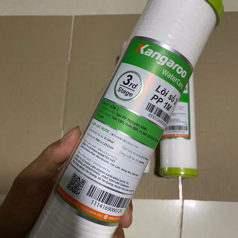 COMBO Lõi 1234 Kangaroo CHÍNH HÃNG - Máy lọc nước RO