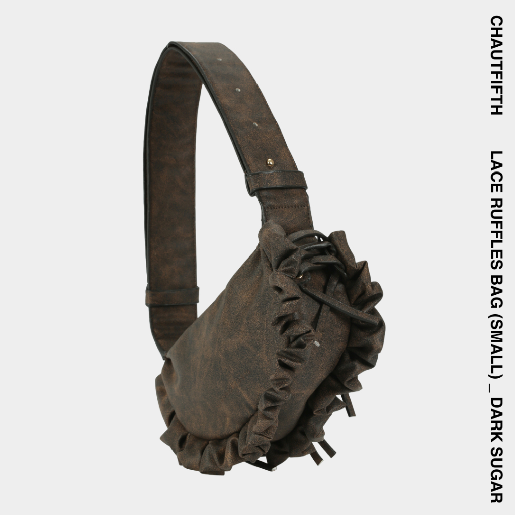 Túi xách LACE RUFFLES size nhỏ  màu dark sugar - CHAUTFIFTH