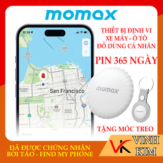 Định vị GPS Momax Pintag, định vị xe máy, ô tô, vật nuôi, đồ dùng cá nhân, pin dùng 365 ngày
