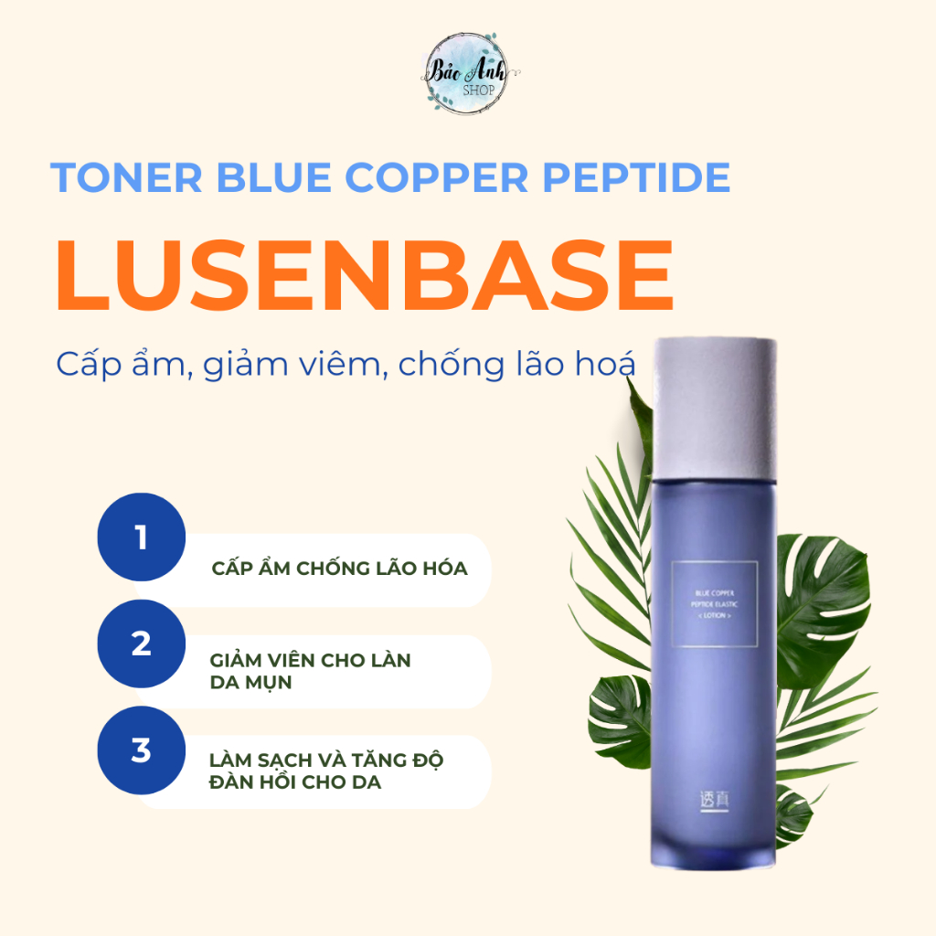 Toner Blue Copper Peptide Lucenbase 120ml cấp ẩm, giảm kích ứng, cân bằng da