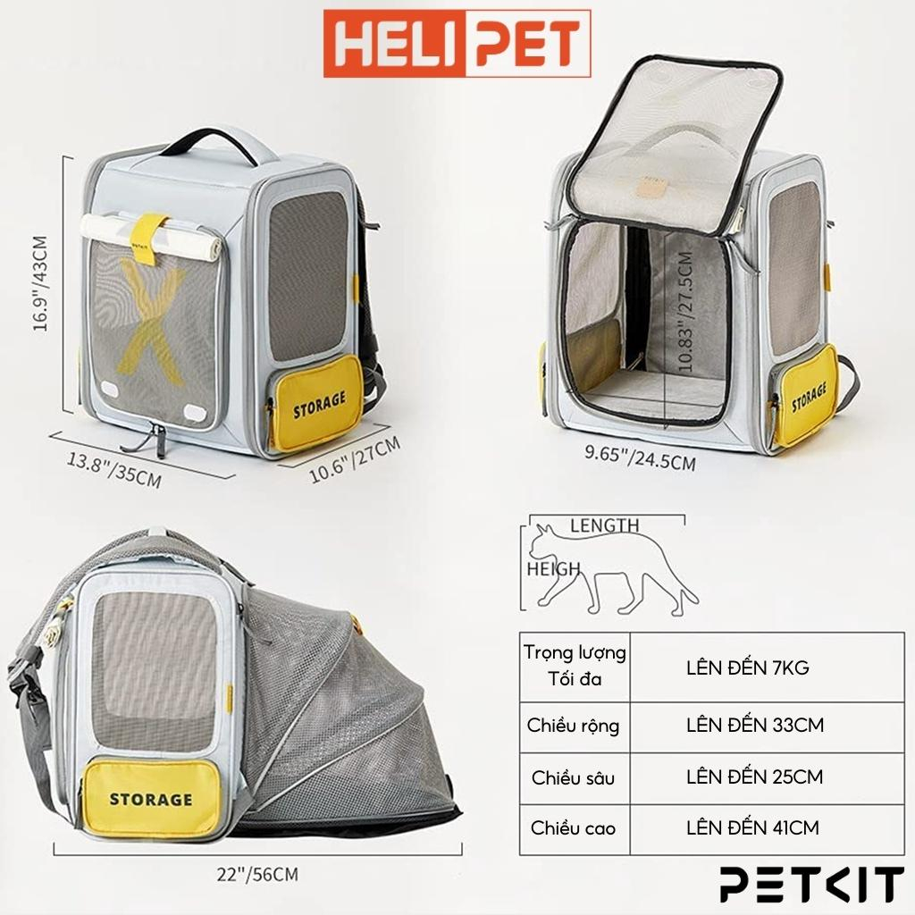 Balo Vận Chuyển Cho Thú Cưng, Balo Vải Cho Mèo, Chó, Thỏ Cao Cấp PETKIT Xzone - HeLiPet