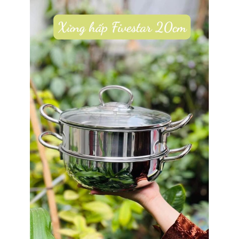 Lẩu hấp fivestar 3 đáy inox 430 26-28cm