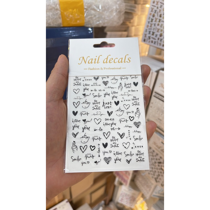 Stick hót mẫu mới chứ ký và hình trang trí móng