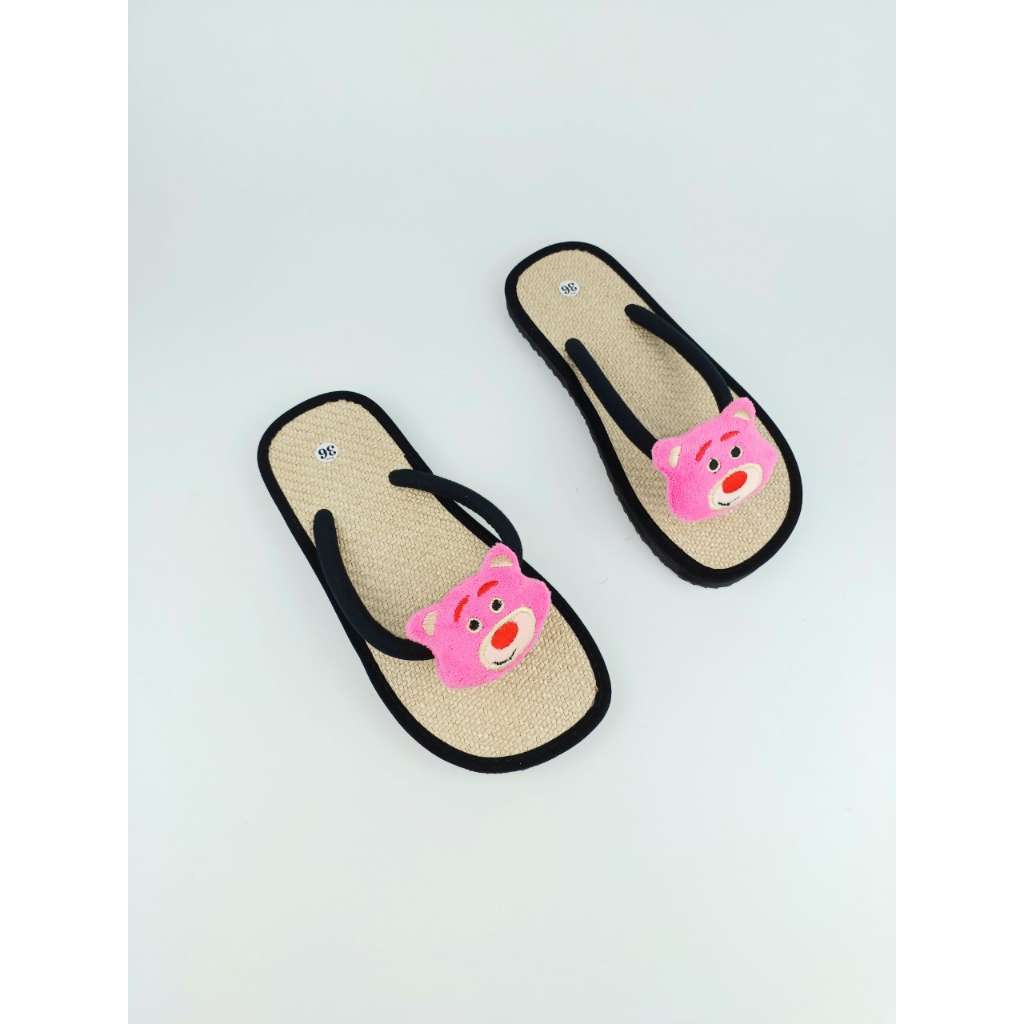 DÉP KẸP NỮ ĐẾ THẤP HÌNH CON GẤU MS1