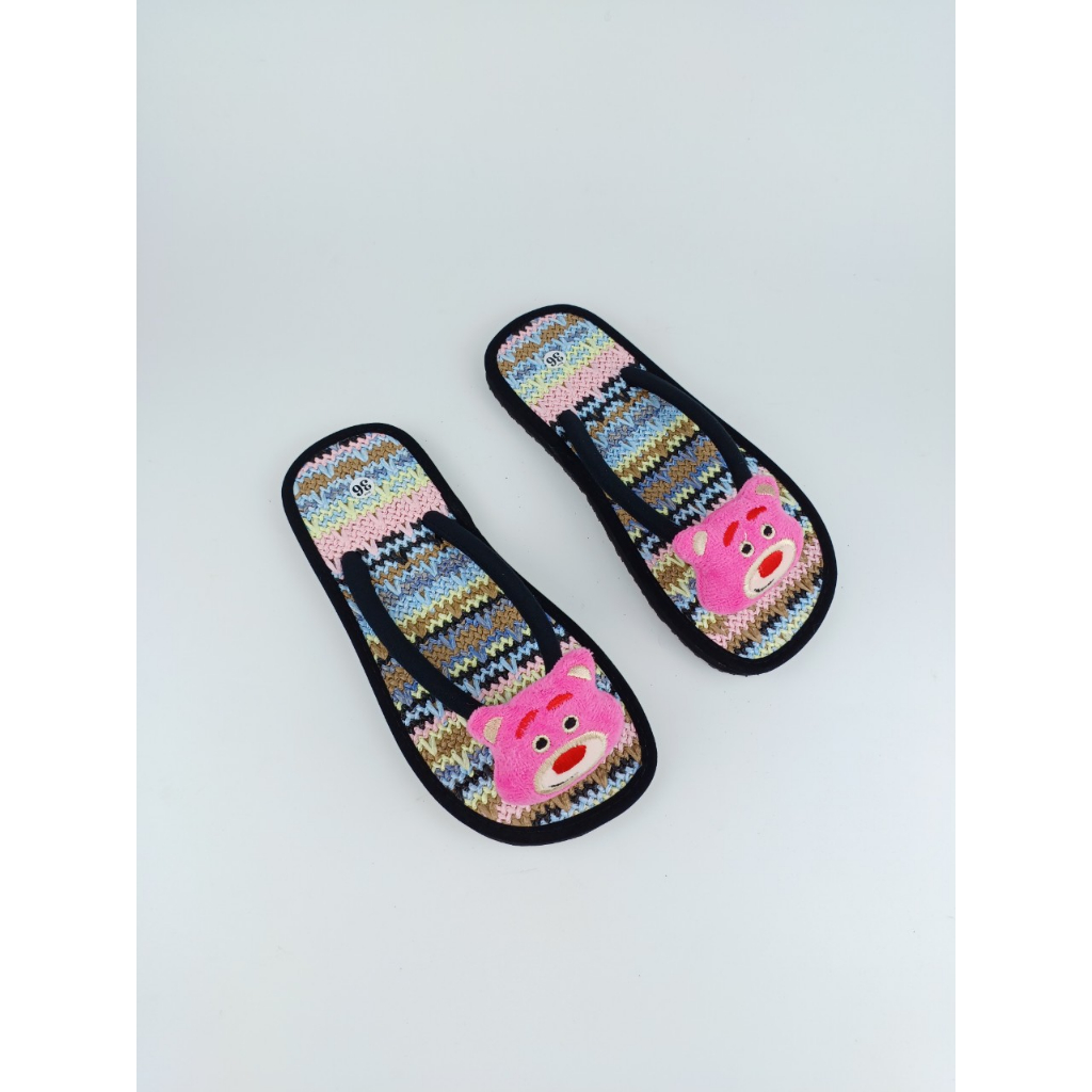 DÉP KẸP NỮ ĐẾ THẤP HÌNH CON GẤU MS1