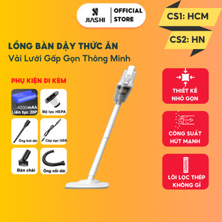Máy hút bụi cầm tay mini JIASHI hút bụi giường, ô tô không dây lực hút 12000PA hút liên tục 20 phút Full phụ kiện MHB03