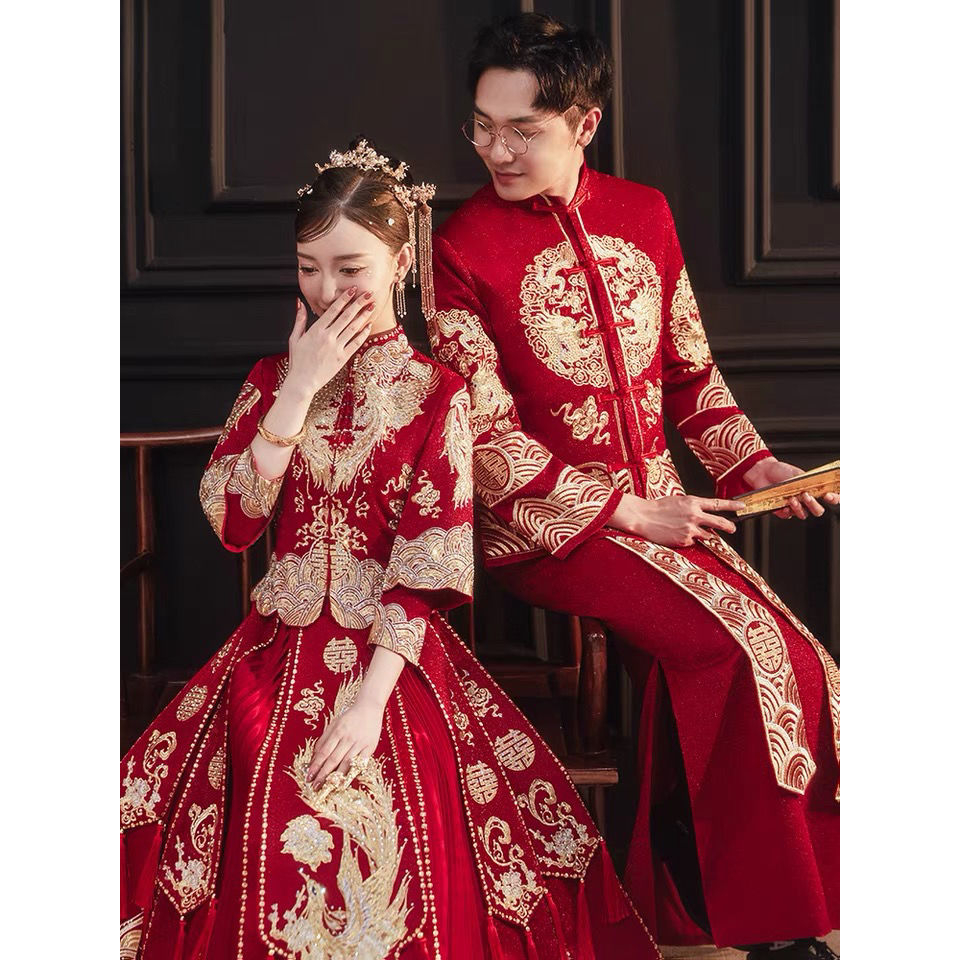 💥ORDER - Hỷ Phục - Váy Cưới Phong Cách Trung Hoa - Đồ Chú Rể💥
