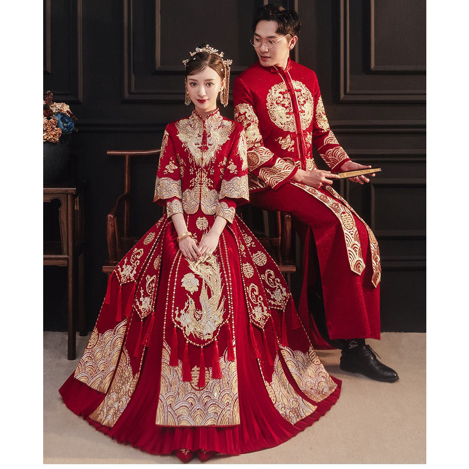 💥ORDER - Hỷ Phục - Váy Cưới Phong Cách Trung Hoa - Đồ Chú Rể💥