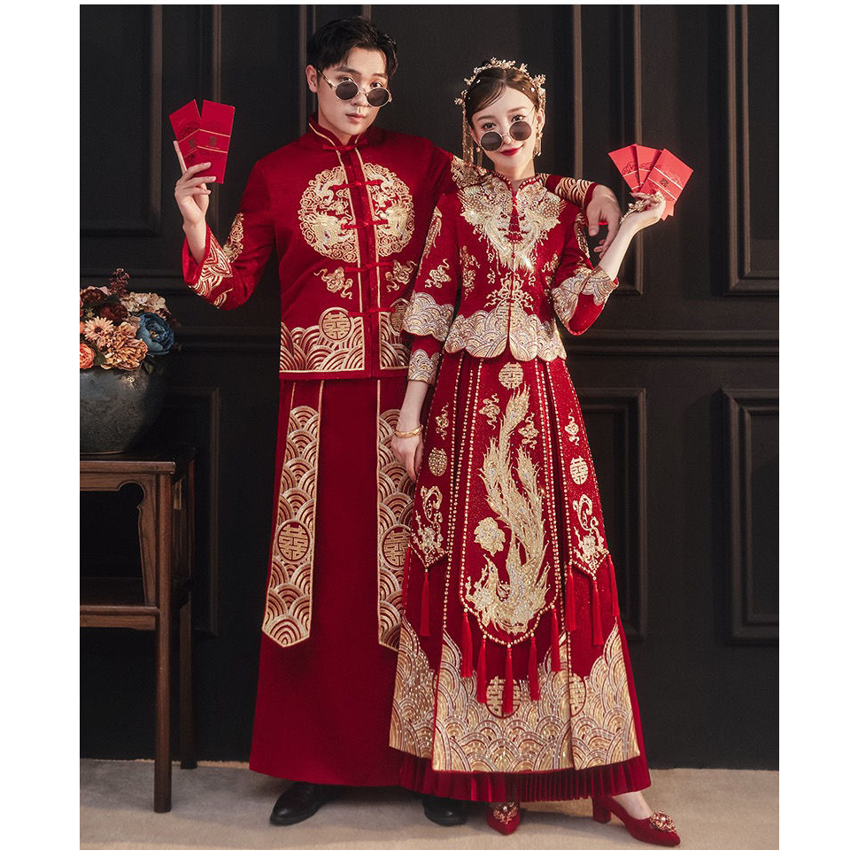 💥ORDER - Hỷ Phục - Váy Cưới Phong Cách Trung Hoa - Đồ Chú Rể💥