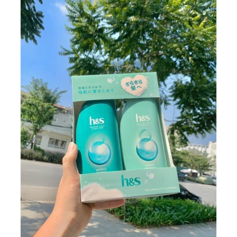 Set dầu gội xả HS Premium Scalp & Hair Care giảm gàu, phục hồi hư tổn dưỡng ẩm cho da dầu, da khô nội địa Nhật Bản