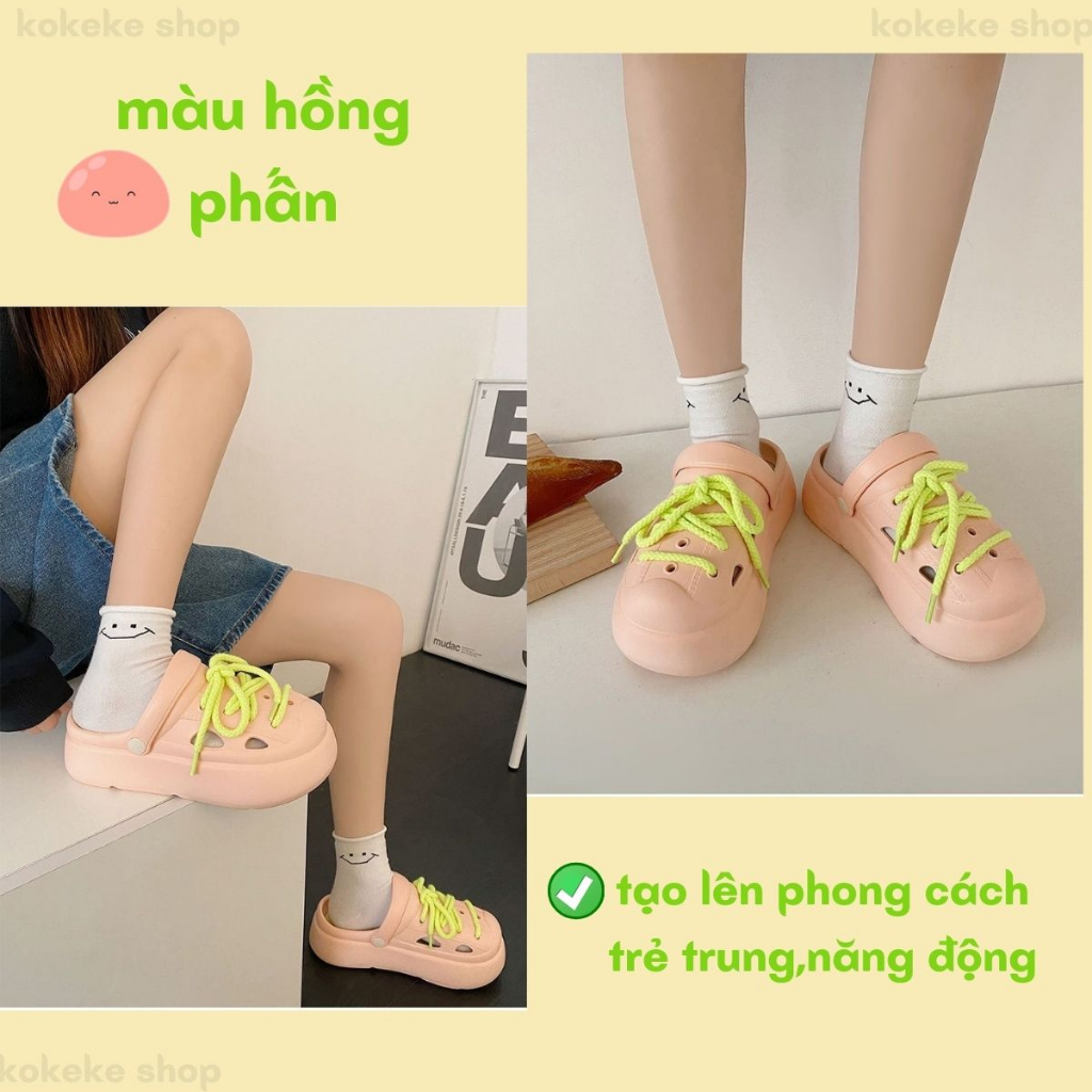 Dép sục nữ,dép crocs đế cao,giày sục nữ,dép crocs nữ,crocs đế cao,sục crocs,sục nữ,lên chân cực xinh,và êm chân lắm nha.