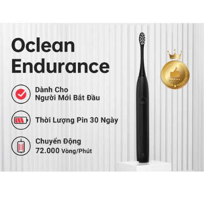 Bàn Chải Điện Oclean Endurance - Pin 30 Ngày - Sạc nhanh 5 giờ - Hàng Chính Hãng