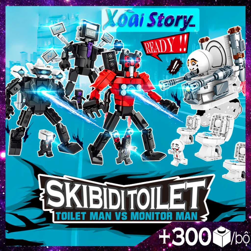 Đồ chơi lắp ráp Skibidi Toilet MG1339 các nhân vật trong game Skibidi