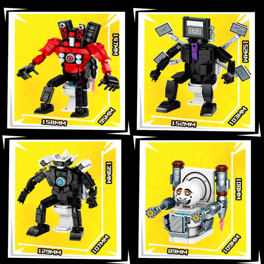 Đồ chơi lắp ráp Skibidi Toilet 99135 các nhân vật trong game Skibidi Toilet