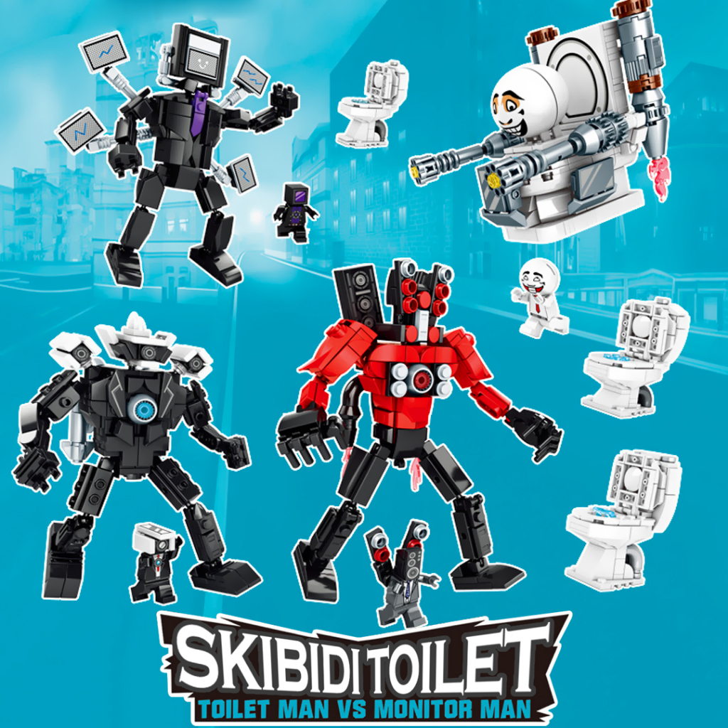 Đồ chơi lắp ráp Skibidi Toilet 99135 các nhân vật trong game Skibidi Toilet