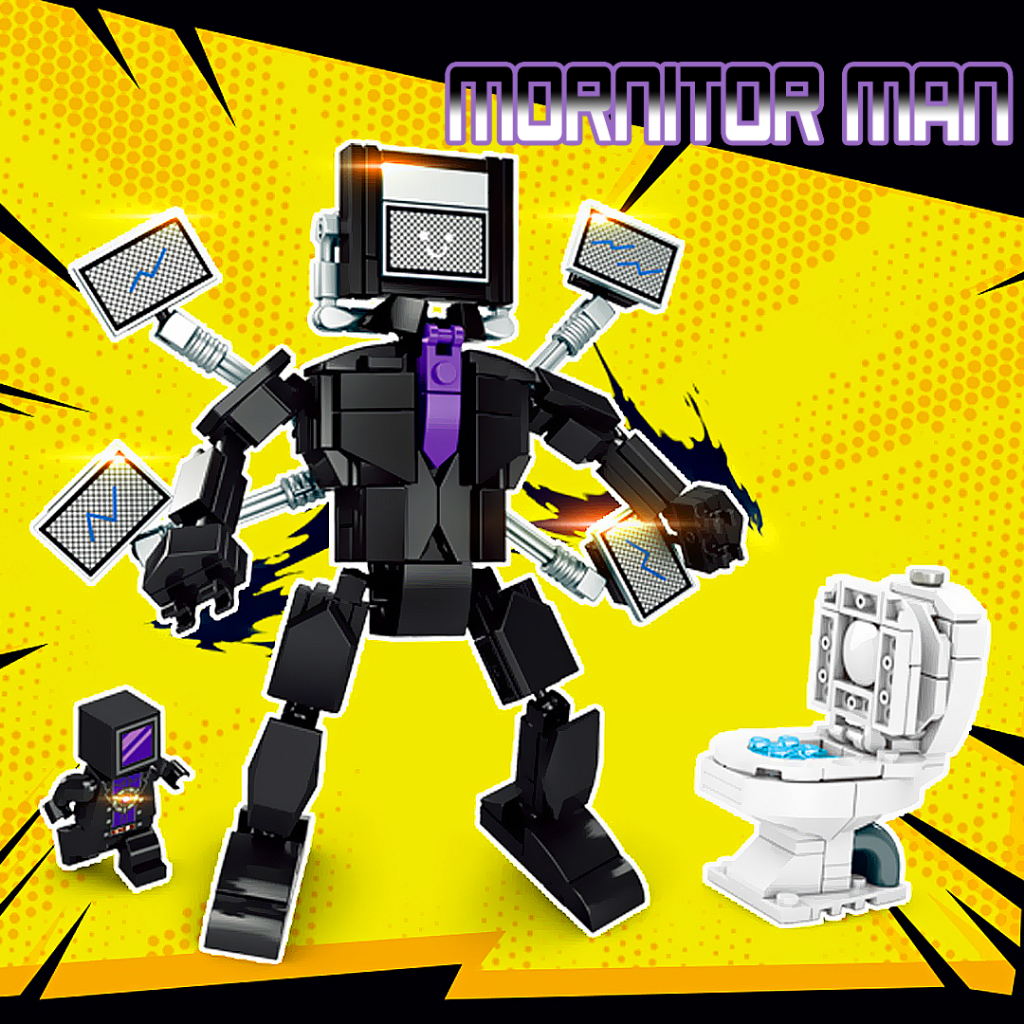 Đồ chơi lắp ráp Skibidi Toilet 99135 các nhân vật trong game Skibidi Toilet