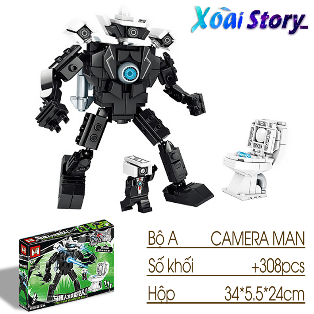 Đồ chơi lắp ráp Skibidi Toilet 99135 các nhân vật trong game Skibidi Toilet