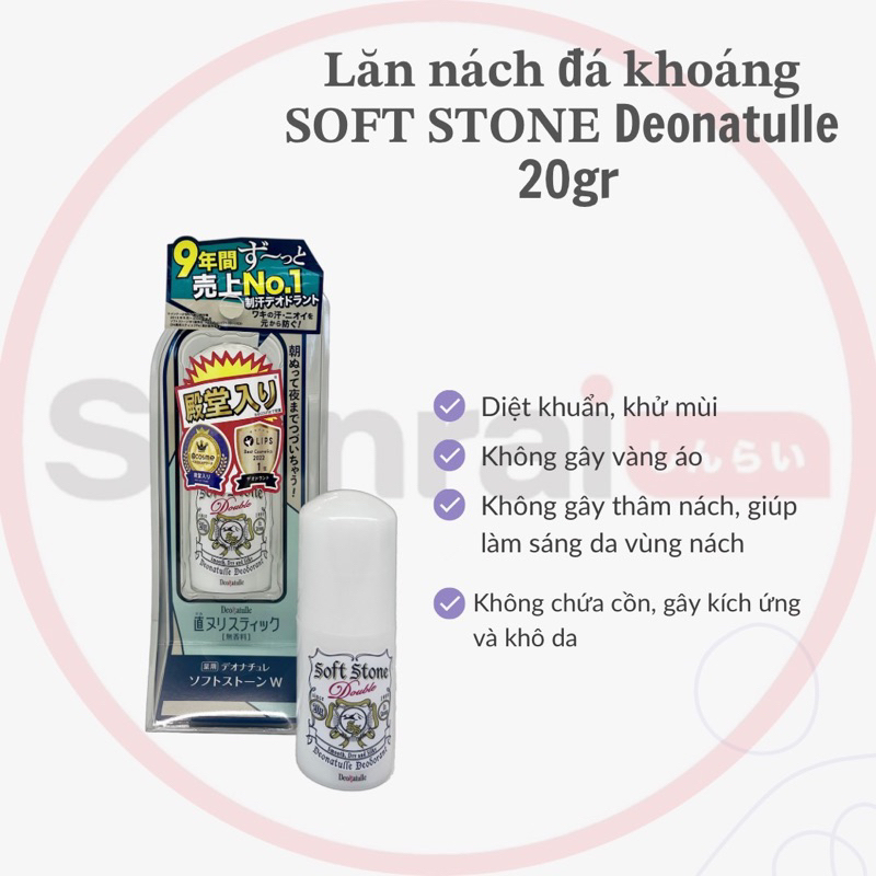 Lăn nách đá khoáng Soft stone nam nữ