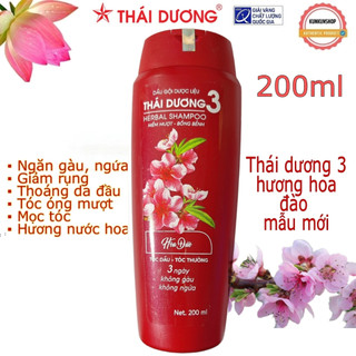 Dầu Gội Thái Dương 3 Hoa  đào Chai 200ml New Sao Thái Dương Mẫu Mới