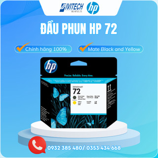 Đầu Phun HP 72 Mate Black and Yellow Printhead