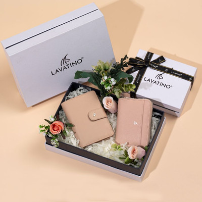 [Set Quà Tặng Cho Nữ] Combo ví cầm tay, ví dài nữ Midi 05 Da saffiano chính hãng LAVATINO