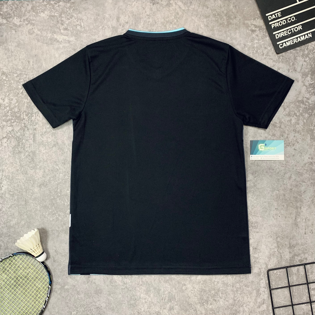 ÁO MIZUNO CẦU LÔNG ĐEN NAM NỮ MỚI RA MẮT - Chất Vải Xịn Dùng Trong Thi Đấu