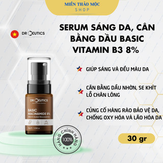 Serum làm sáng da vitamin b3 8% drceutics niacinamide 8% + nag + kẽm pca | miền thảo mộc shop