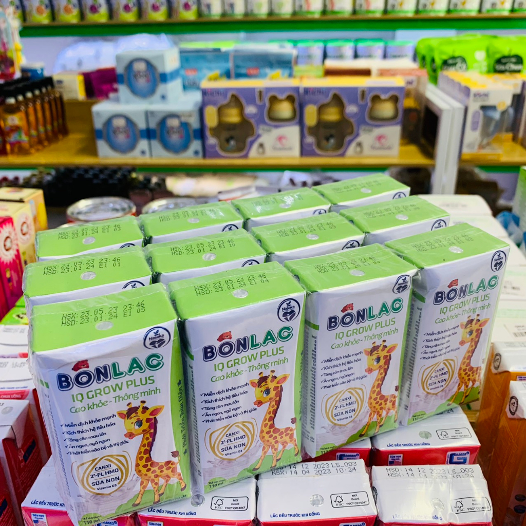 1 THÙNG 48 HỘP SỮA PHA SẴN BONLAC IQ GROW PLUS 110ML CAO KHỎE -  THÔNG MINH