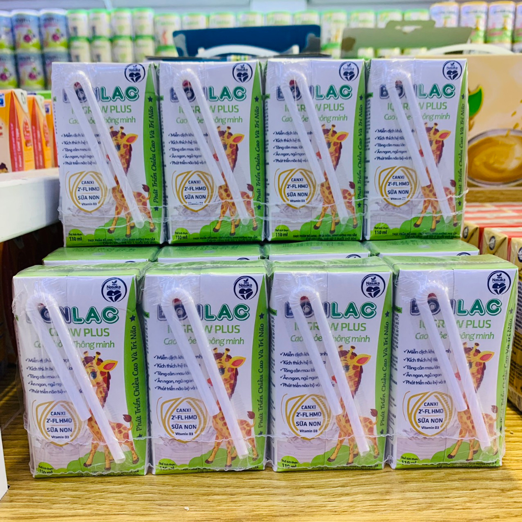 1 THÙNG 48 HỘP SỮA PHA SẴN BONLAC IQ GROW PLUS 110ML CAO KHỎE -  THÔNG MINH