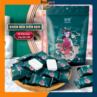 COMBO 5 Khăn Nén Viên Kẹo Đa Năng Khăn Du Lịch Rửa Mặt Lau Chùi Đa Năng Viên Tròn Tiện Lợi
