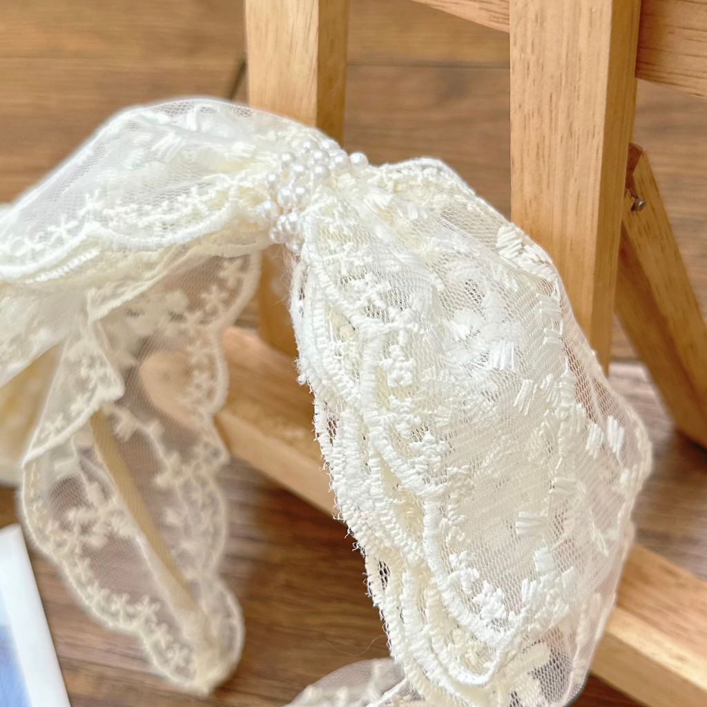 Bờm nơ 2 lớp nằm quấn dây ngọc công chúa made by Cloudy"s Mami