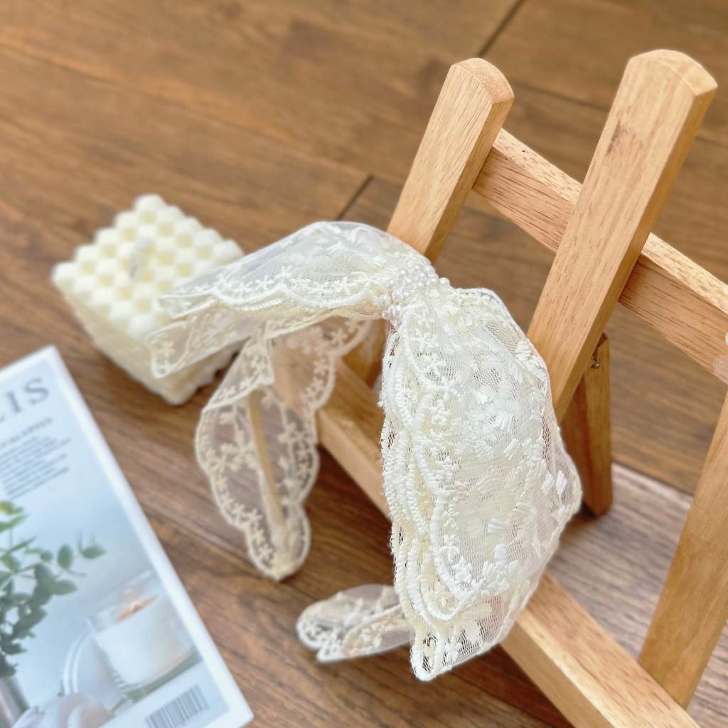 Bờm nơ 2 lớp nằm quấn dây ngọc công chúa made by Cloudy"s Mami