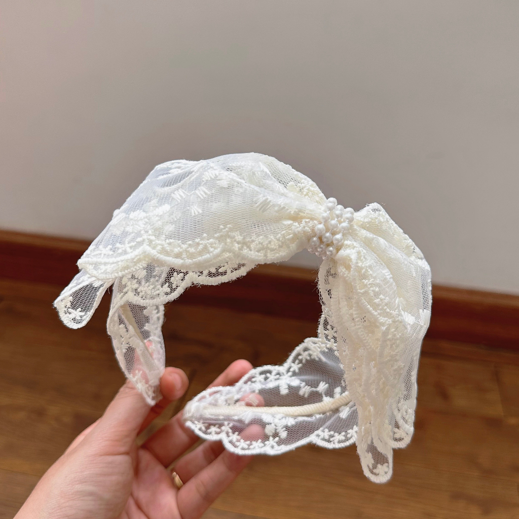 Bờm nơ 2 lớp nằm quấn dây ngọc công chúa made by Cloudy"s Mami