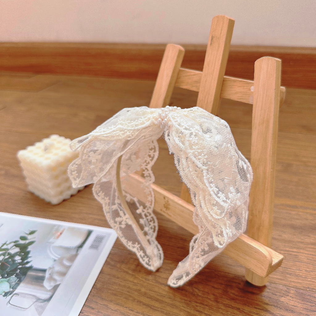 Bờm nơ 2 lớp nằm quấn dây ngọc công chúa made by Cloudy"s Mami