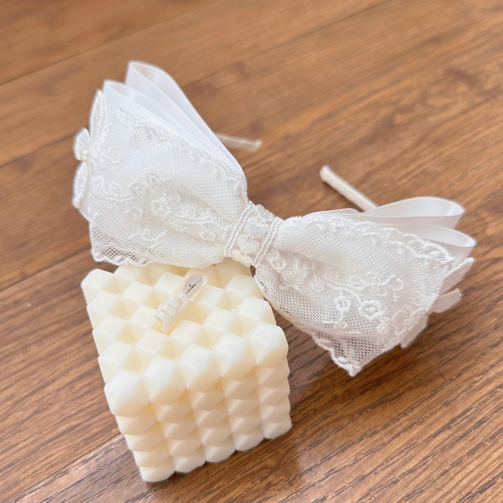 Bờm nơ phối hoa bảng lớn công chúa made by Cloudy"s Mami