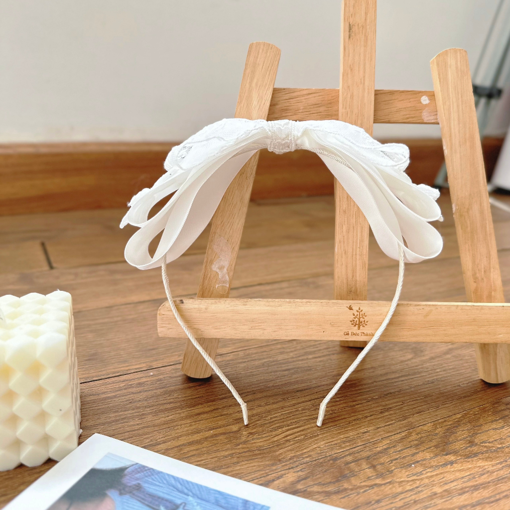 Bờm nơ phối hoa bảng lớn công chúa made by Cloudy"s Mami