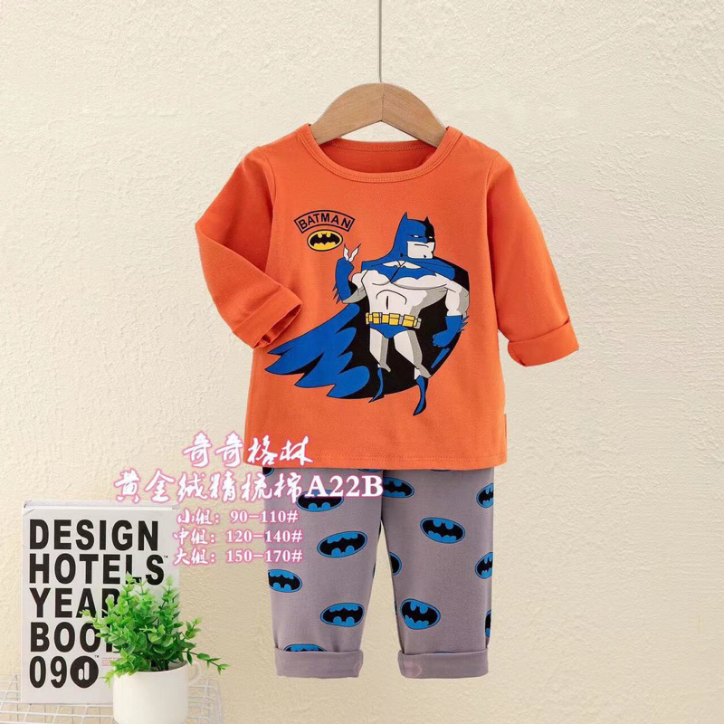 Bộ cotton bé trai cao cấp co dãn nhiều mẫu