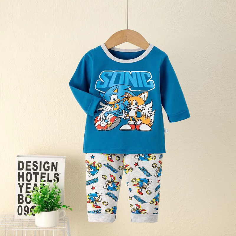 Bộ cotton bé trai cao cấp co dãn nhiều mẫu