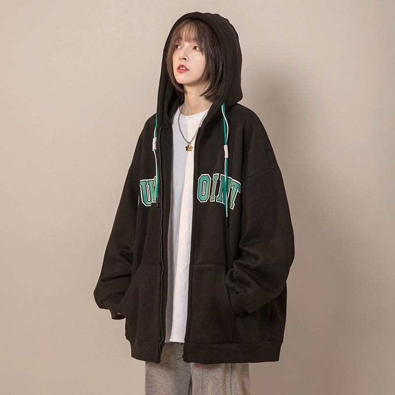 Áo khoác Hoodie Zip SUNPOINT Nam Nữ Ulzzang FKZ Unisex, Áo khoác nỉ form rộng mũ trùm đầu 2 lớp