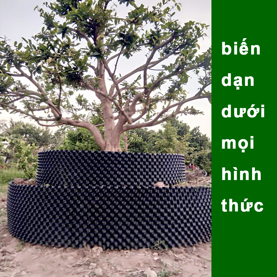 10 MÉT Bầu ươm cây V6 CAO 80CM dày 6mm, cắt theo mét dài khách đặt, tặng ốc vít-77905