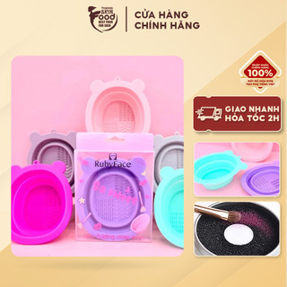Dụng cụ làm sạch, vệ sinh cọ trang điểm rubyface makeup brush cleaning bowl gjw - màu ngẫu nhiên