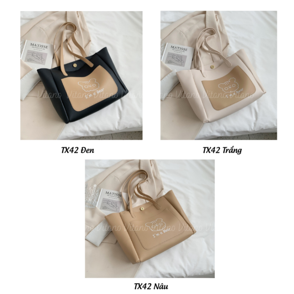 Túi công sở Vitano túi xách nữ da đẹp cao cấp đeo vai kẹp nách đi chơi đi làm TX42