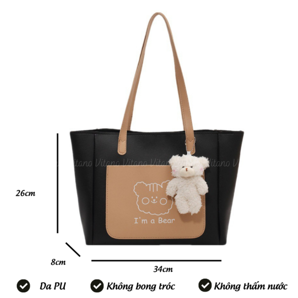 Túi công sở Vitano túi xách nữ da đẹp cao cấp đeo vai kẹp nách đi chơi đi làm TX42