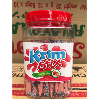 Kẹo que mềm krim stix vị dâu