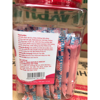 Kẹo Que Mềm Krim Stix Vị Dâu (Hộp 100 que)