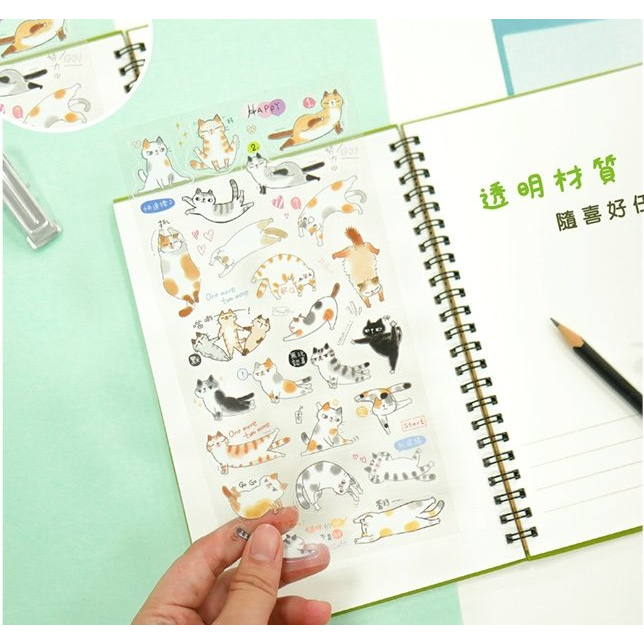 Sticker, nhãn dán o-cat schedule chính hãng JOY Đài Loan Art Therapy