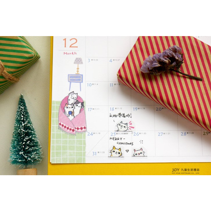Sticker, nhãn dán o-cat schedule chính hãng JOY Đài Loan Art Therapy